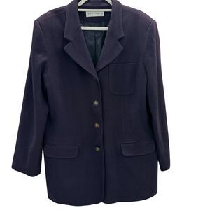 Vintage Norton McNaughton Purple Blazer 100%Wool Casual Career Wear